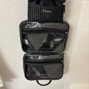 Victoria's Secret Black Cosmetic Organizer with Clear Compartments